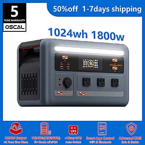 OSCAL PowerMax 1800 SE 1024Wh 1800W LiFePO4 Portable Power Station $212.05 + Free S&H