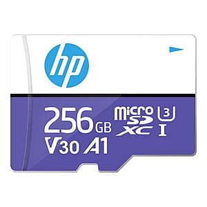 256GB HP mx330 U3 V30 A1 microSD Memory Card $23