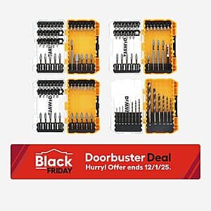 110-Piece DeWALT Tough Grip Impact Ready Screwdriver Combo Bit Set $25 + Free Store Pickup