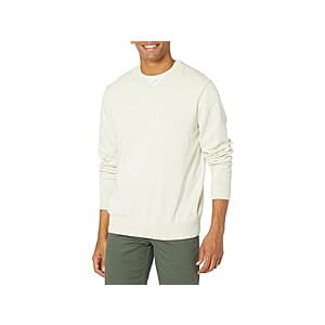 Amazon Essentials Men's Regular Fit Cotton V-Neck Pullover Sweater $8 + Free S/H for Prime Members
