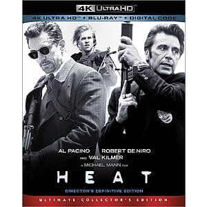 Heat (4K Ultra HD + Blu-ray + Digital Code) $14