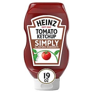 19-Oz Heinz Simply Tomato Ketchup w/ No Artificial Sweeteners $2.45 w/ S&S