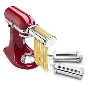 3-Pc KitchenAid Stand Mixer Attachment Pasta Roller & Cutter Set $113 + Free S&H