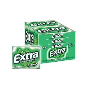 10-Pk 15-Ct Extra Sugarfree Chewing Gum (Spearmint) $8 + Free S&H w/ Prime