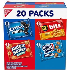 20-Ct 1-Oz Nabisco Snacks Variety Pack (Oreo, Chips Ahoy, Nutter Butter & More) $6.20 w/ S&S
