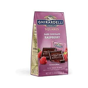 5.32oz. Ghirardelli Dark Chocolate Raspberry Filled Squares $2.40 + Free S&H w/ Amazon Prime