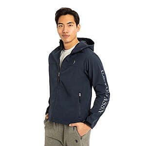 U.S. Polo Assn. Men's Soft Shell Hooded Jacket (Classic Navy, 2XL or 3XL) $8.70 & More