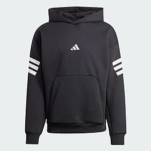 adidas Men's Future Icons 3-Stripes Hoodie (Black or White) $27.60 + Free S&H