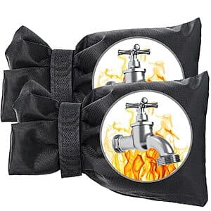 2-Pk 8.3" Actgan Insulated Outdoor Faucet Covers w/ Hook-and-Loop Velcro Straps $4