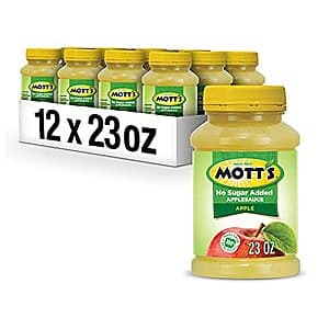 Select Accounts: 12-Pack 23-Oz Mott's Applesauce (No Sugar Added) $11.85 w/ Subscribe & Save