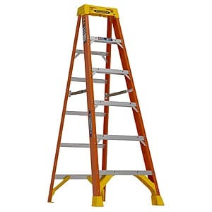 6' Werner Fiberglass Step Ladder (10' Reach Height) w/ 300-lb Load Capacity $69.90 & More + Free Store Pickup