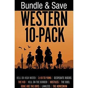 10-Film Western Collection Pack (Digital HDX Films) $10