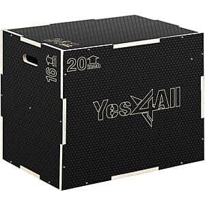 Yes4All 3 in 1 Non-Slip Wooden Plyo Step Up Box for Workout (24"x20"x16") $52.35 + Free Shipping