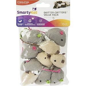 10-Count SmartyKat Skitter Critter Catnip Cat Toys $3.50