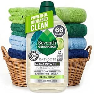 Select Accts: 23.1-Oz Seventh Generation EasyDose Laundry Detergent (Clean Scent) $5.40 w/ S&S