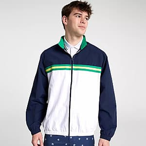 Walter Hagen men's full-zip woven golf jacket in bloom color with standard fit.
