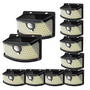 10-Pk Aootek 120-LED Outdoor Solar Motion Sensor Lights $23.85 + Free S&H