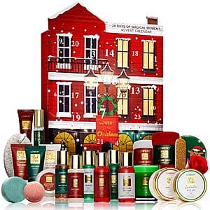 24-Piece LOVERY Beauty & Bath Advent Calendar Gift Set $20