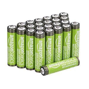 24-Pack Amazon Basics Rechargeable AAA NiMH 850 mAh 1.2V Batteries $13.55 w/ Subscribe & Save