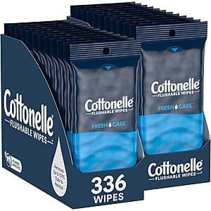Select Accounts: 24-Pk 14-Ct Cottonelle On-The-Go Flushable Wet Wipes $11.70 w/ S&S