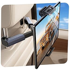 LISEN Car Backseat Headrest Phone & Tablet Holder (Fits 4.7" to 12.9" Devices) $8