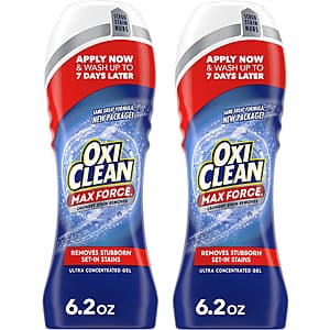 6.2-Ounce OxiClean Max Force Laundry Stain Remover Gel Stick 2 for $5.90 w/ Subscribe & Save