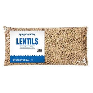 Select Areas: 16-Oz Amazon Grocery Lentils $1.15 w/ S&S
