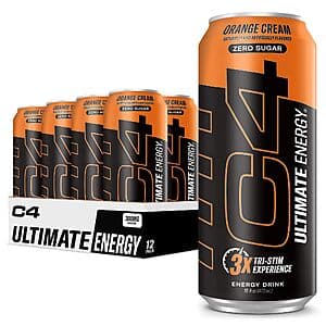 12-Pk 16-Oz Cellucor C4 Ultimate Sugar Free Energy Drink (Orange Cream or Arctic Snowcone) $17.25 w/ Subscribe & Save