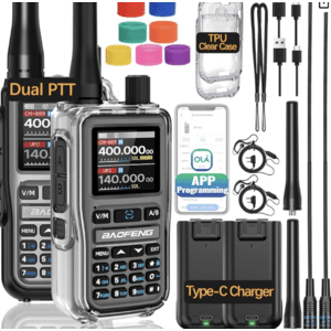 2-Pk Baofeng UV-5R Long Range Rechargeable Mini Ham Radio $25.20