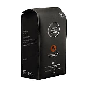 2.2-Lb Kicking Horse Whole Bean Coffee (Cliff Hanger Espresso or 454 Horse Power) $17.50 & More w/ Subscribe & Save