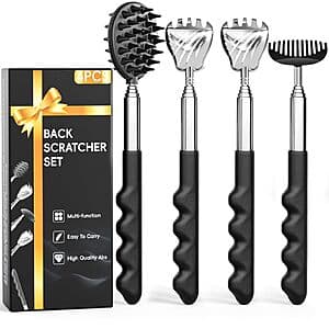 Gumry Telescoping Back Scratcher w/ Different Heads & Rubber Handles (Various) $4.80