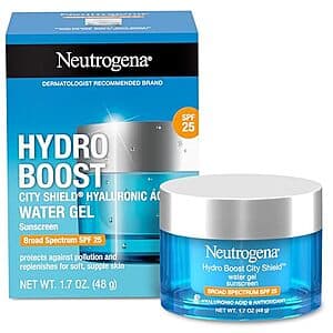 1.7-Oz Neutrogena Hydro Boost City Shield Water Gel Face Moisturizer w/ SPF 25 $14 w/ Subscribe & Save