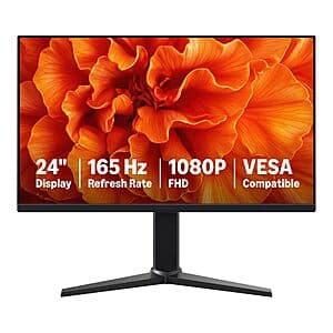 24" Amazon Basics 165Hz 1080p 1ms IPS Adaptive Sync Gaming Monitor $94.60 + Free S&H