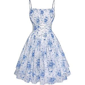 Scarlet Darkness Women's Corset Milkmaid Dress w/ Adjustable Straps (Various) $12.50