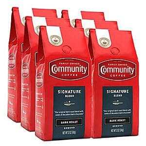 Select Accounts: 6-Pk 12-Oz Community Coffee Signature Blend Dark Roast Ground $29.55 w/ S&S + Free S&H