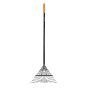 62" Fiskars Metal Tine Fiberglass Handle Leaf Rake $22