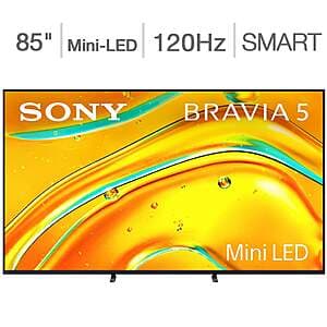 Select Costco Stores: 85" Sony BRAVIA 5 4K UHD Mini LED Smart TV + 5-Yr Warranty $1000 (In-Store Only)