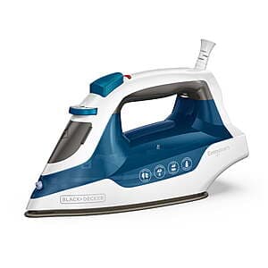 BLACK+DECKER IR06V Easy Steam Compact Iron (Blue/White) $11