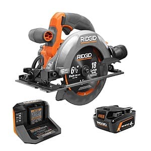 RIDGID 18V Cordless 6-1/2" Circular Saw Kit w/ 4.0Ah MAX Battery & Charger $115 + Free S&H