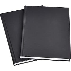 2-Pack Amazon Basics Professional Lined Hardcover Journals (10.5 x 7.5", Black) $9.45 w/ Subscribe & Save