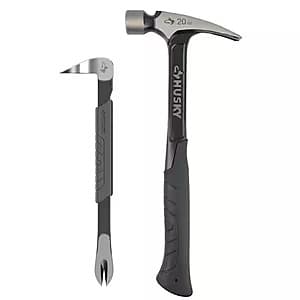 Husky 20-oz. Steel Rip Hammer + 10" Nail Puller Set $16.90 + Free Shipping