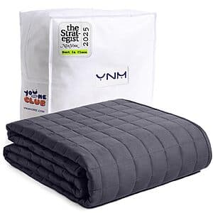 48" x 72" YnM 15-Lb Cooling Beads Weighted Blanket (Dark Grey) $23.90