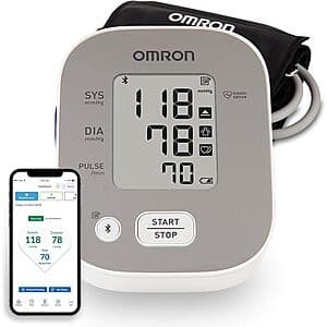 Omron Bronze Upper Arm Battery Powered LCD Blood Pressure Monitor $30