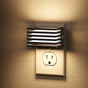 2-pack of Lohas LED dimmable wall plug night lights with automatic light sensor, available in multiple color options.
