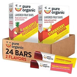 24-Ct Pure Organic Layered Fruit Bars (Strawberry Banana & Pineapple) $10.20 w/ S&S