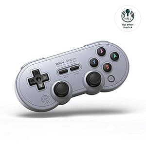 8BitDo SN30 Pro Bluetooth Controller w/ Hall Effect Joysticks (Gray) $30