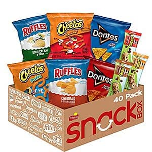 40-Pack Frito-Lay Chips & Quaker Chewy Granola Bars Variety Pack $18 w/ Subscribe & Save