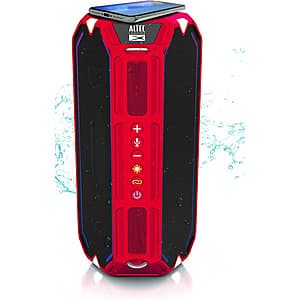 Altec Lansing HydraShock Bluetooth Speaker w/ LED Lights (Red) $26.70 + Free S&H