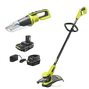 Ryobi ONE+ 18V 13" Cordless String Trimmer + 2.0 Ah Battery + Charger + Hand Vac $99 + Free S&H