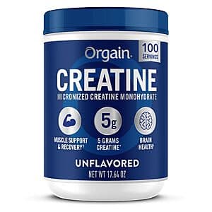Select Accts: 17.64-Oz Orgain Creatine Monohydrate Micronized Powder (Unflavored) $9.50 w/ Subscribe & Save